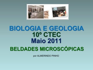 BIOLOGIA E GEOLOGIA 10º CTEC Maio 2011 BELDADES MICROSCÓPICAS por ALMERINDO PINHO 