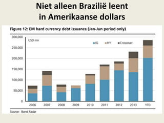 Niet alleen Brazilië leent
in Amerikaanse dollars
 