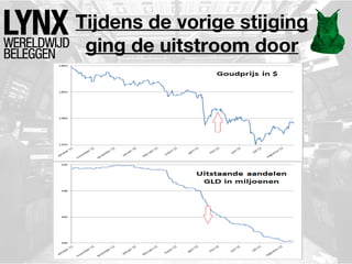 Tijdens de vorige stijging
ging de uitstroom door
 