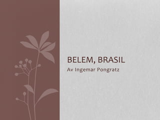 BELEM, 
BRASIL 
Av 
Ingemar 
Pongratz 
 