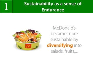 Sustainability as a sense of
Endurance1
 
