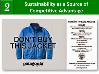 Sustainability as a Source of
Competitive Advantage2
 