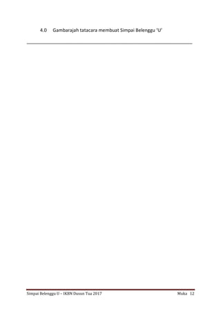 Simpai Belenggu U – IKBN Dusun Tua 2017 Muka 12
4.0 Gambarajah tatacara membuat Simpai Belenggu ‘U’
________________________________________________________________
 