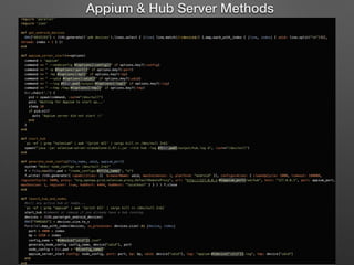 Appium & Hub Server Methods
 