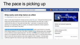 The pace is picking up

 