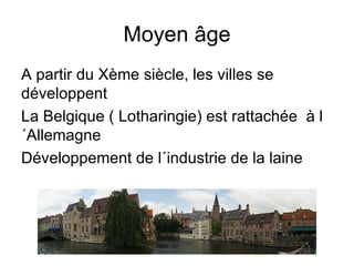 Moyen âge A partir du Xème siècle, les villes se développent 