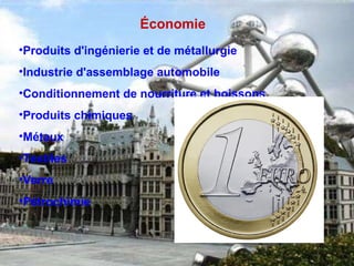 Économie Produits d'ingénierie et de métallurgie Industrie d'assemblage automobile Conditionnement de nourriture et boissons  Produits chimiques Métaux  Textiles Verre  Pétrochimie 