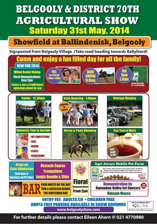 Belgooly show 2014 flyer