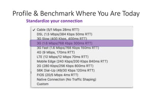 Profile & Benchmark Where You Are Today
Standardize your connection
 