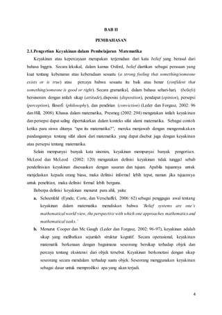 Belief matematika | PDF