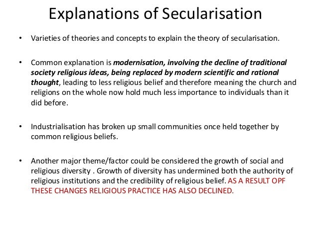 secularization thesis example