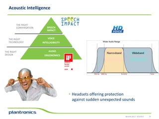 Maximising collaboration in the contact centreIncreasing number of calls need escalationUC used to find best available expertSavi wireless headset enables 3-way conversationDrives first call resolutionImproves agent learning228/5/2011