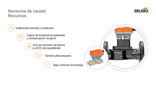 Calibración húmeda y multipunto
Lógica de temperatura patentada
y compensación de glicol
±2% de precisión de lectura
y ±0,5% de repetibilidad
Tamaño ultracompacto
Bajo consumo de energía
Sensores de caudal
Recursos
 