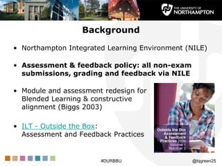 Questions? Please contact me:
Belinda Green
Learning Technologist
University of Northampton
@bjgreen25
Belinda.Green@north...