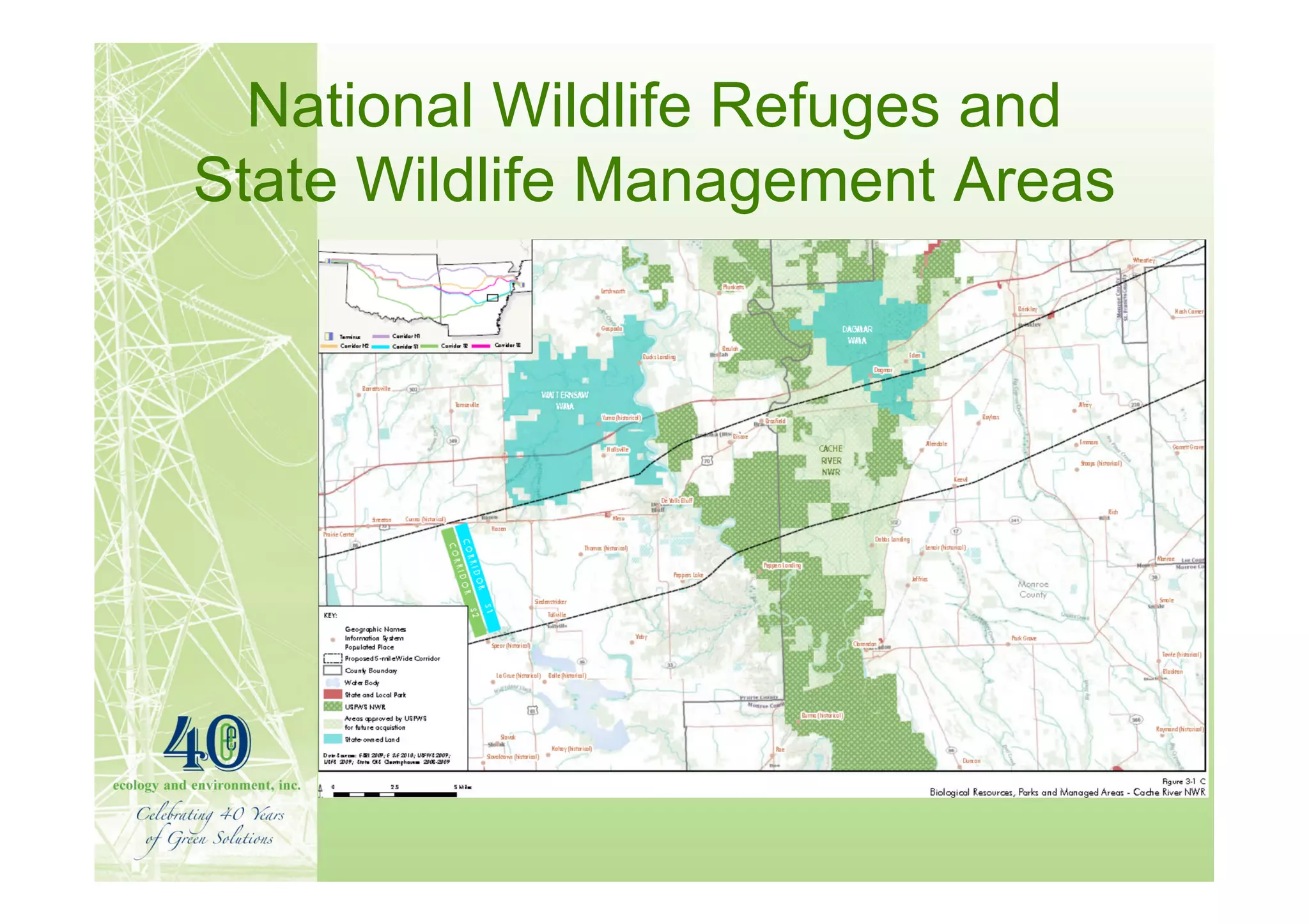 National Wildlife Refuges and
State Wildlife Management Areas
 