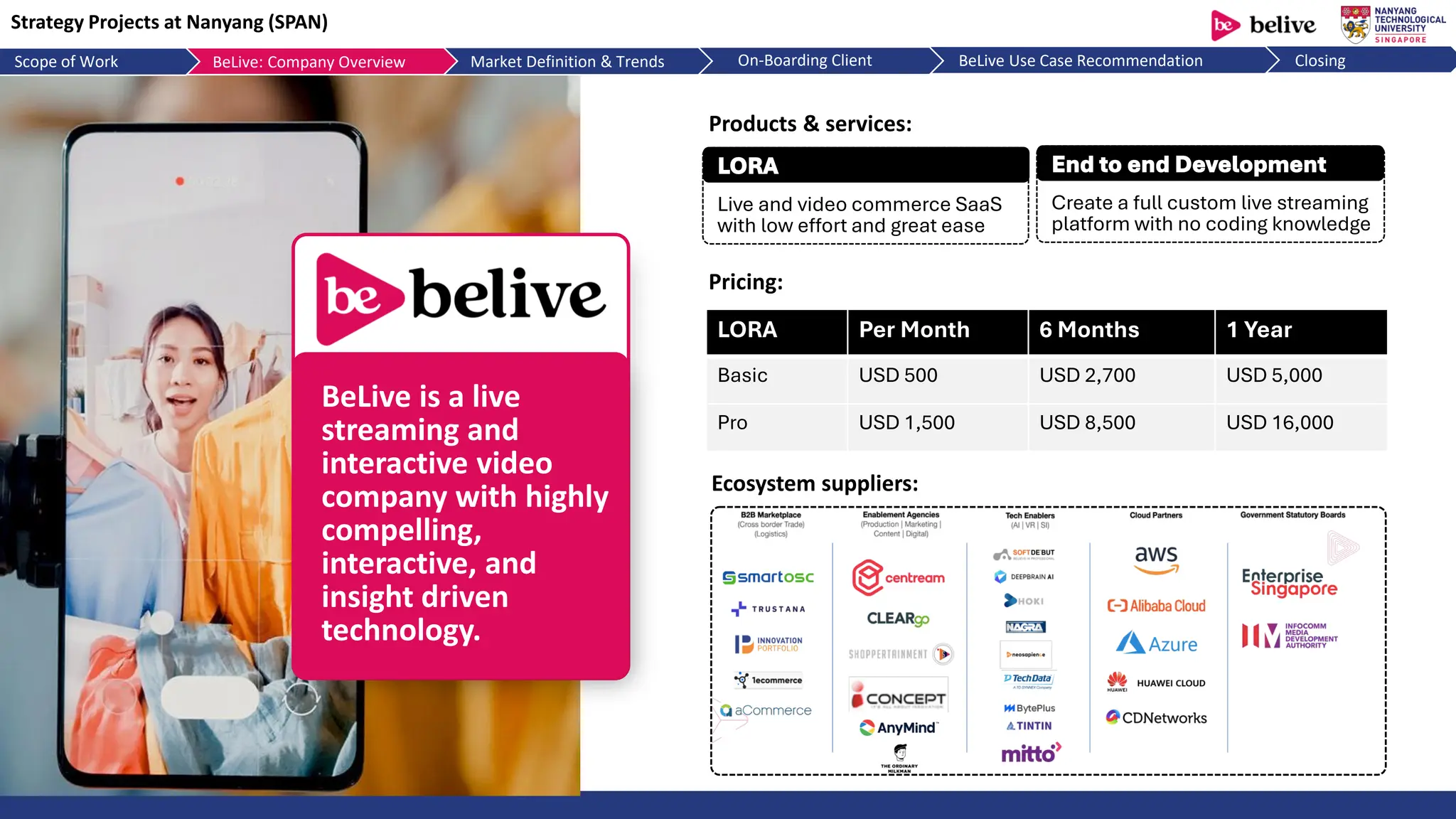 BeLive - Go To Market Strategy (NTU MBA) | PDF