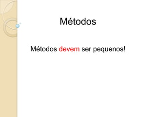 ComentáriosComentários são, na melhor das hipóteses, um mal necessário.Comentários servem para compensar nossa incapacidade de expressar a legibilidade de nosso código