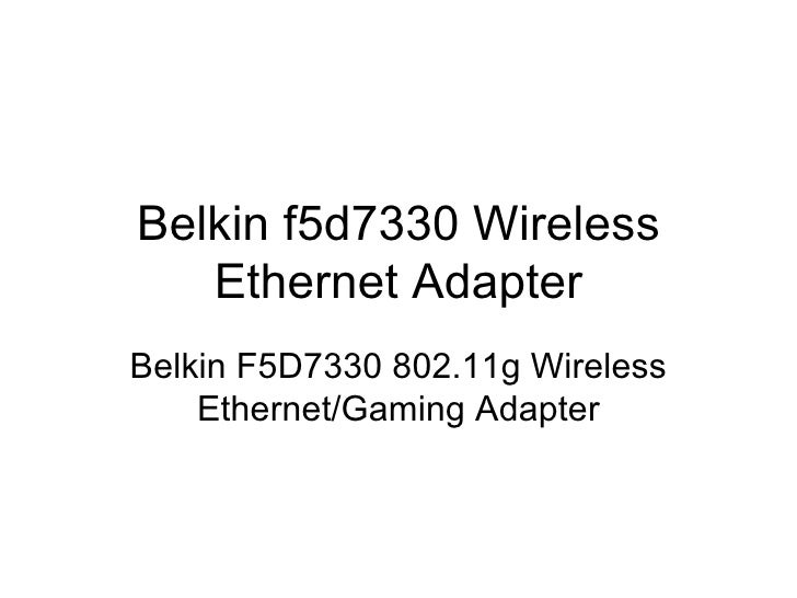 BELKIN WIRELESS F5D7330 DRIVER FOR WINDOWS 8
