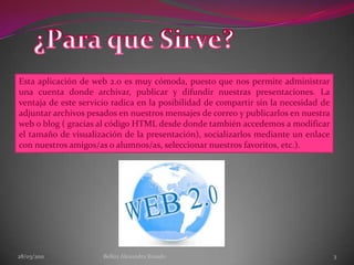 ¿Cómo se crea una cuenta en Slideshare?Belkiz Alexandra Rosado