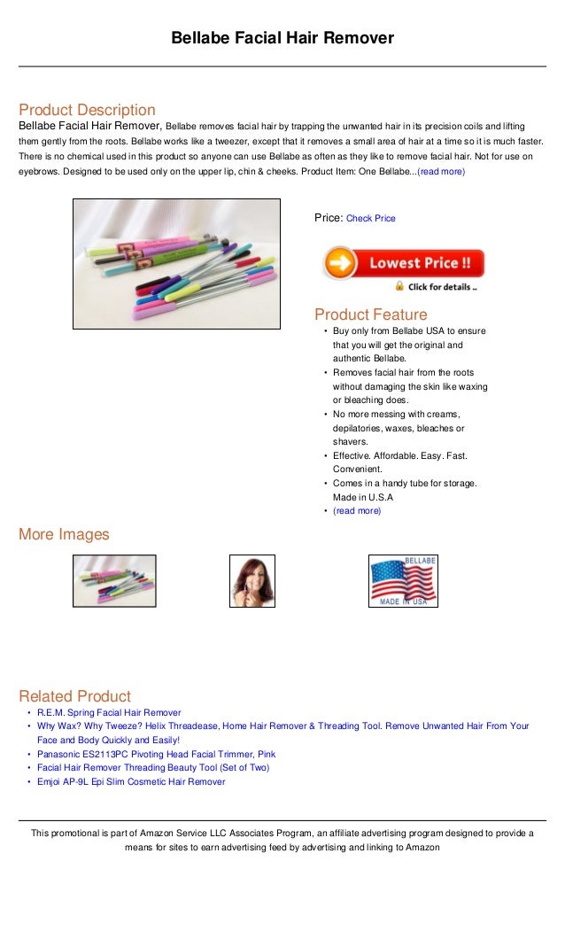 Bellabe facial hair remover