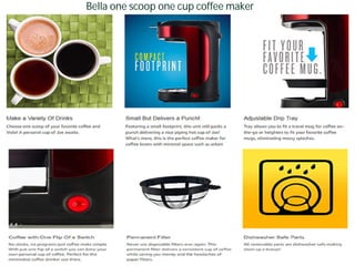 Bella one scoop one cup coffee maker, red | PDF
