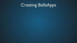 Creating BellaApps	

 