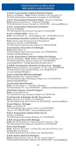 Per informazioni
Per informazioni
Per informazioni
Per informazioni
Per informazioni
Per informazioni
Per informazioni
Per informazioni
Per informazioni
Per informazioni
Per informazioni
Per informazioni
Per informazioni
Per informazioni
Per informazioni
Per informazioni
98
BELLAGIO’S ASSOCIATIONS
 