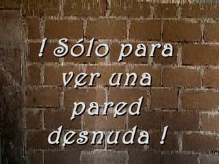 ! Sólo para
  ver una
   pared
 desnuda !
 