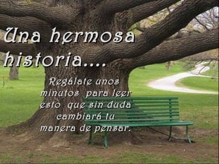 Una hermosa
historia....
Regálate unos
minutos para leer
esto que sin duda
cambiará tu
manera de pensar.

 
