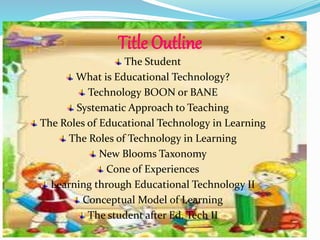 My Portfolio In Educational Technology II | PPTX