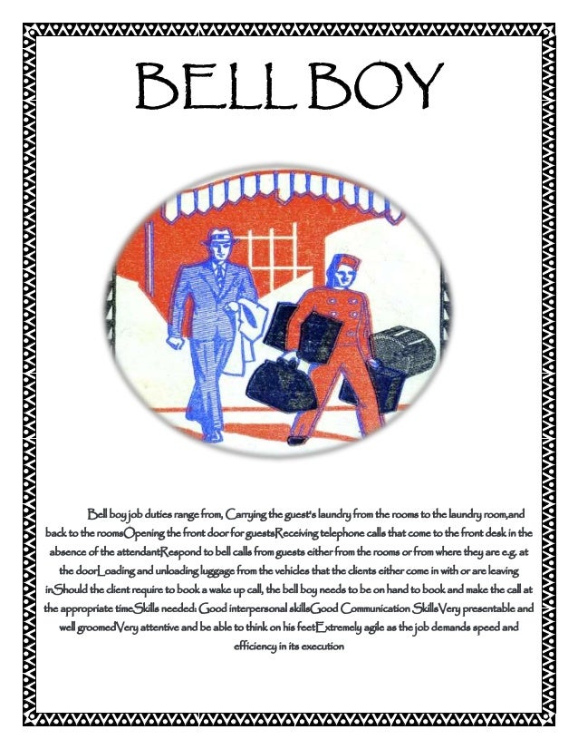 Bell Boy Control Sheet