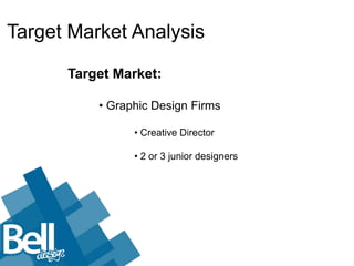 Target Market Analysis

      Target Market:

          • Graphic Design Firms

                • Creative Director

                • 2 or 3 junior designers
 