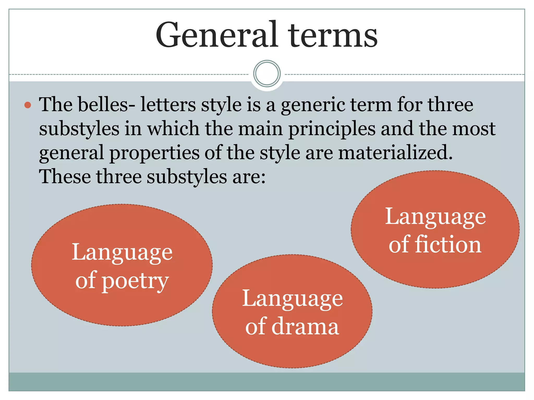 Text structure in the belles-lettres style | PPTX