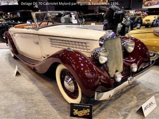 Delage D6 70 Cabriolet Mylord par Figoni & Falaschi de 1936.
 
