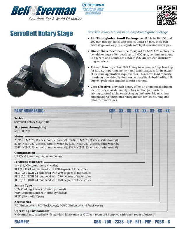 BellEverman ServoBelt Rotary Stage PDF