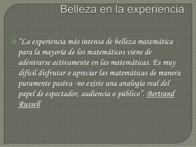 Belleza matemática
