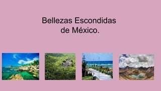 Bellezas Escondidas
de México.
 