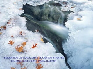 forMation de glaCe danS le CanYon Starved
    illinoiS, roCk State Park, illinoiS
 