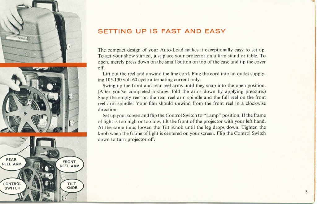 Bell & howell autoload 8mm projector user manual_english