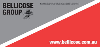 Bellicose
            fidelitas supremus totus alius praeter veneratio




Group



                       www.bellicose.com.au
 