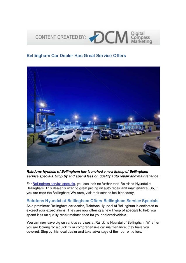 Bellingham Car Dealer Has Great Service Offers