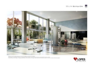 BOUTIQUE GYM

Perspectiva ilustrada da Bellini Boutique Gym (Fitness) com sugestão de decoração e de paisagismo.
Os acabamentos, a quantidade de mobiliário e os equipamentos serão entregues conforme o Memorial Descritivo do Empreendimento anexo ao contrato.
O empreendimento será entregue com vegetação implantada em forma de mudas e a ilustração artística representa a fase adulta das espécies constantes no projeto executivo de paisagismo.

 