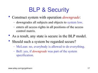 Bell LAPadula Model and its importance in security mechnism.ppt