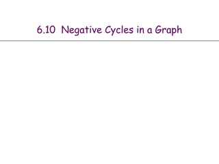 6.10 Negative Cycles in a Graph
 