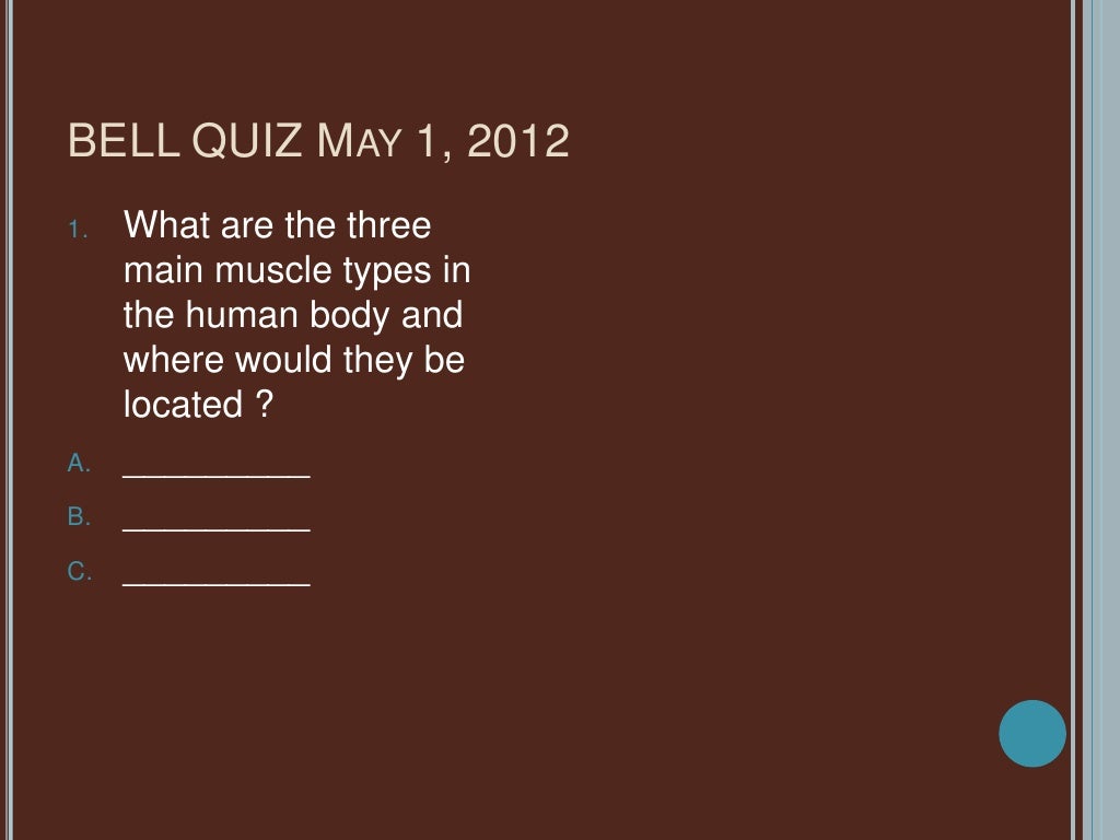 Bell quiz