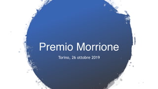 Premio Morrione
Torino, 26 ottobre 2019
 