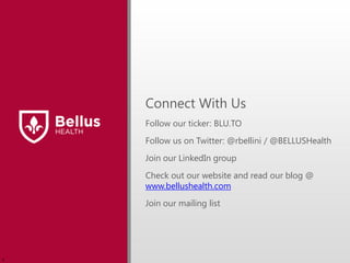 r
Connect With Us
Follow our ticker: BLU.TO
Follow us on Twitter: @rbellini / @BELLUSHealth
Join our LinkedIn group
Check out our website and read our blog @
www.bellushealth.com
Join our mailing list
 
