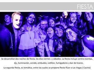 BELLY BEACH PLUS
La Propuesta que acabas de ver es Belly Beach Premium.
Para este 2016 te damos la opción de agregar una dosis intensa de
servicio y experiencia, donde realizamos un Upgrade a nuestra
propuesta, la que llamamos Belly Beach Plus.
Te invitamos a conocerla.
 