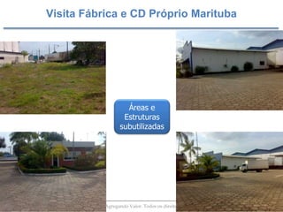 8© 2015 PSC. Agregando Valor. Todos os direitos reservados.
Visita Fábrica e CD Próprio Marituba
Áreas e
Estruturas
subutilizadas
 