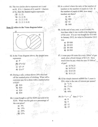 CSEC Mathematics Paper 01
